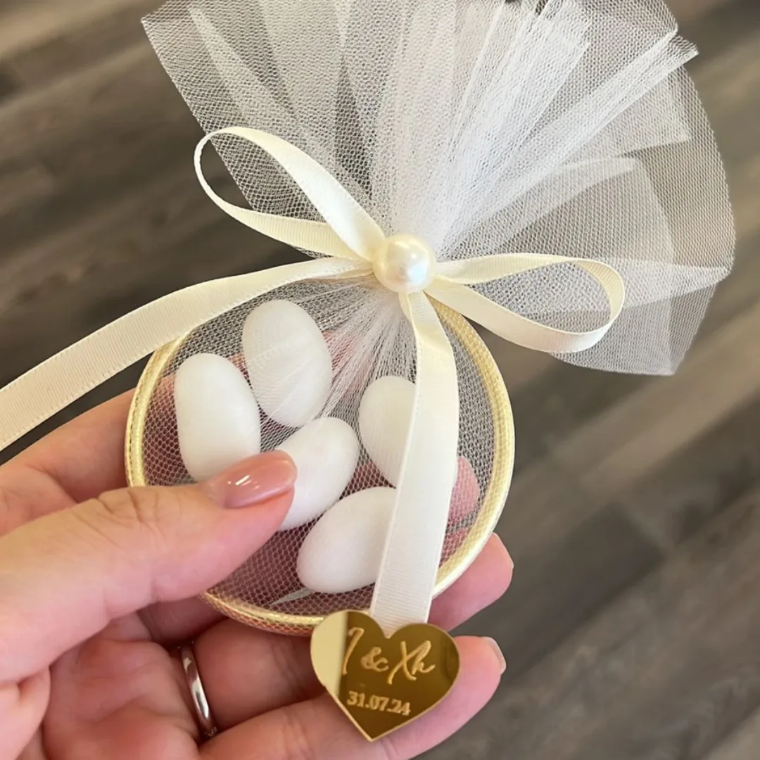 Pearl Promise – Μπομπονιέρα Κρίκος με Καρδιά & Πέρλα